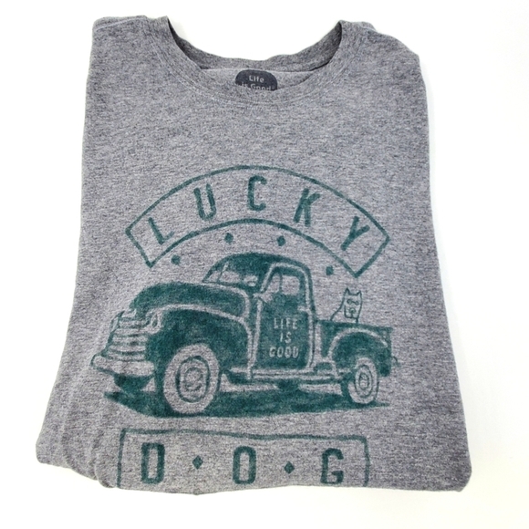 Life Is Good Shirts Life Is Good Classic Fit Long Sleeve Grey